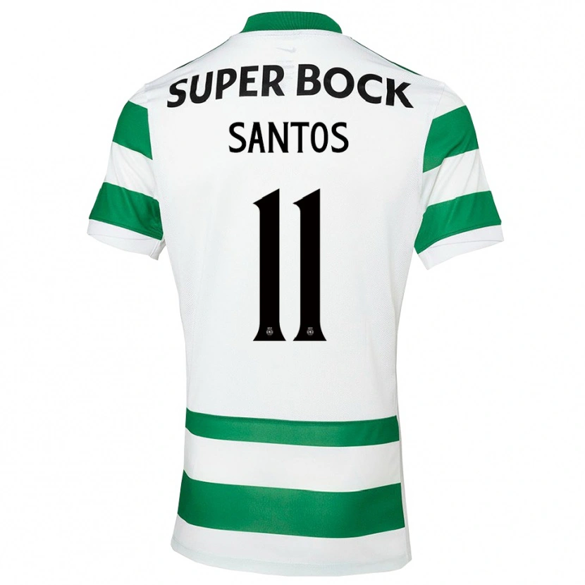 Danxen Barn Nuno Santos #11 Grön Vit Hemmatröja Matchtröjor 2025/26 Tröjor T-Tröja