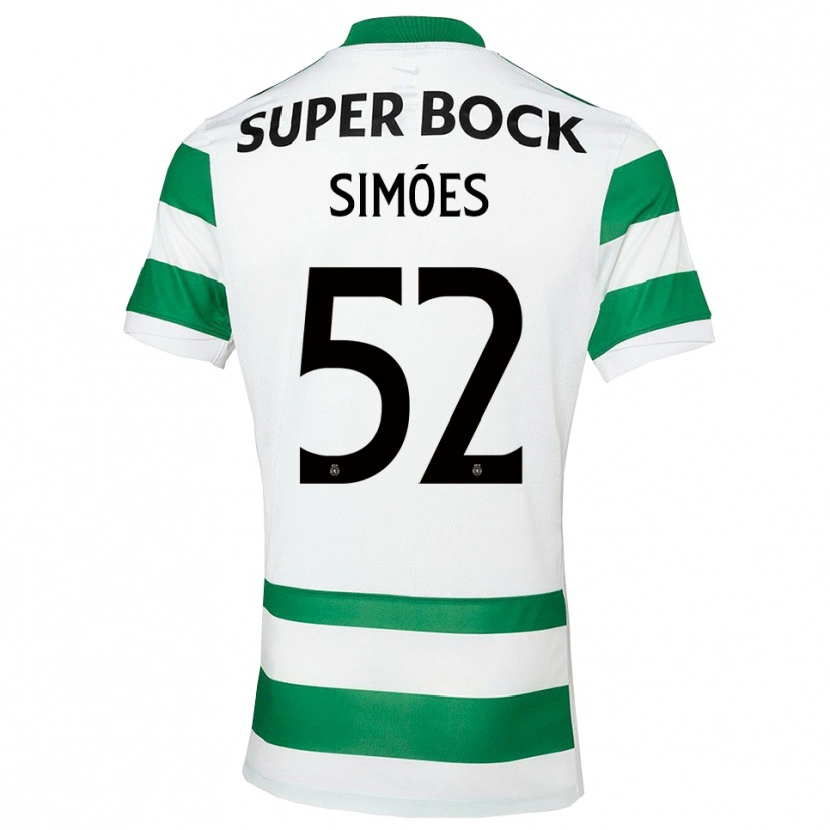 Danxen Barn João Simões #52 Grön Vit Hemmatröja Matchtröjor 2025/26 Tröjor T-Tröja
