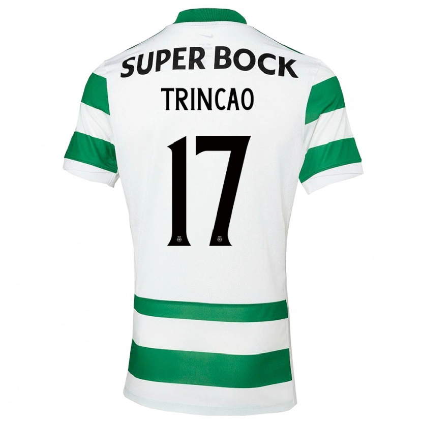 Danxen Barn Francisco Trincão #17 Grön Vit Hemmatröja Matchtröjor 2025/26 Tröjor T-Tröja