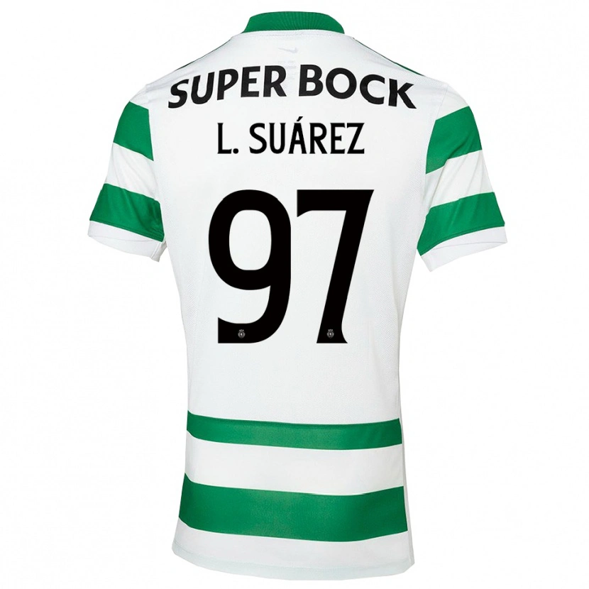 Danxen Barn Luis Suárez #97 Grön Vit Hemmatröja Matchtröjor 2025/26 Tröjor T-Tröja