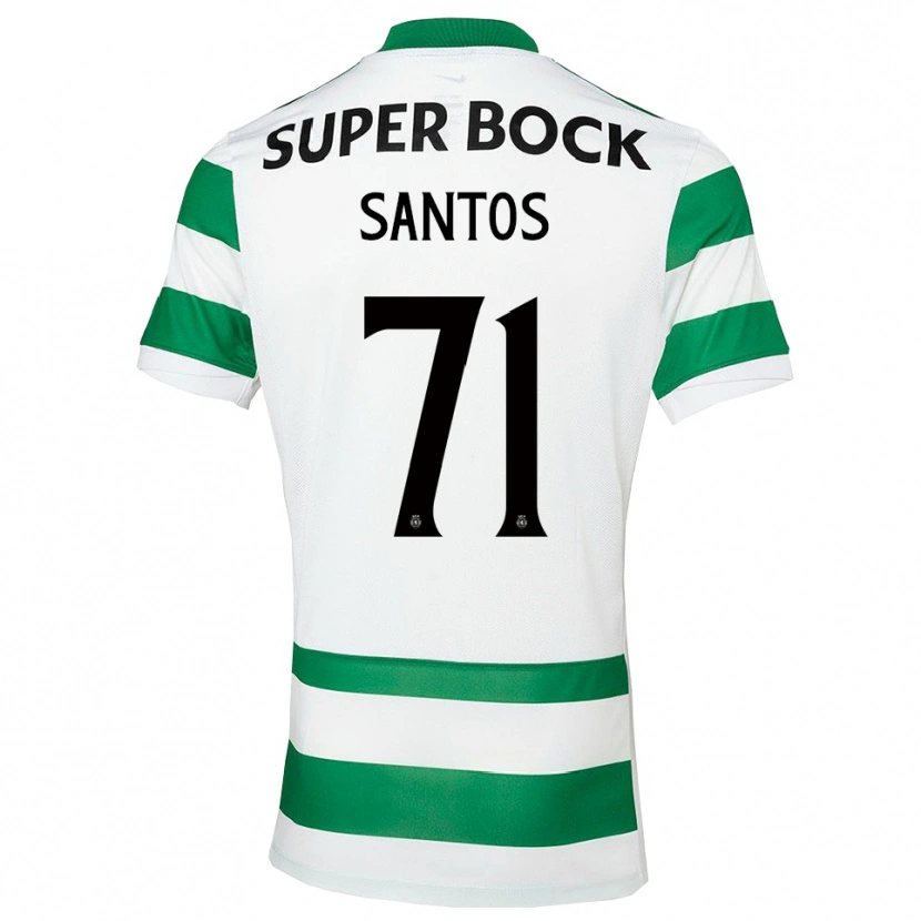 Danxen Barn Denilson Santos #71 Grön Vit Hemmatröja Matchtröjor 2025/26 Tröjor T-Tröja
