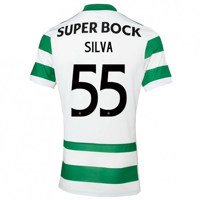 Danxen Barn José Silva #55 Grön Vit Hemmatröja Matchtröjor 2025/26 Tröjor T-Tröja