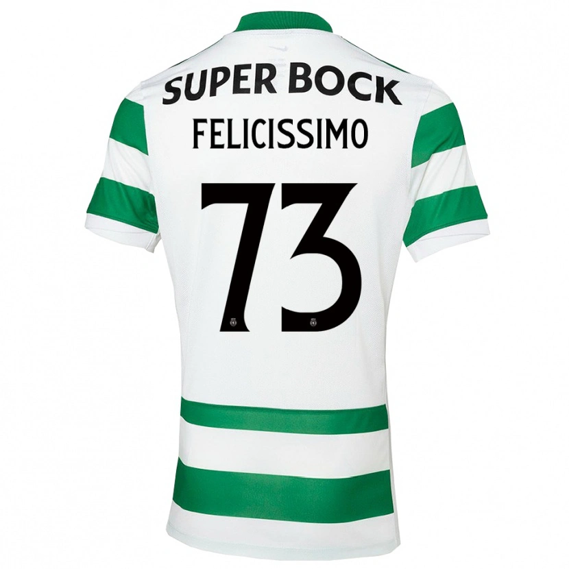 Danxen Barn Eduardo Felicíssimo #73 Grön Vit Hemmatröja Matchtröjor 2025/26 Tröjor T-Tröja