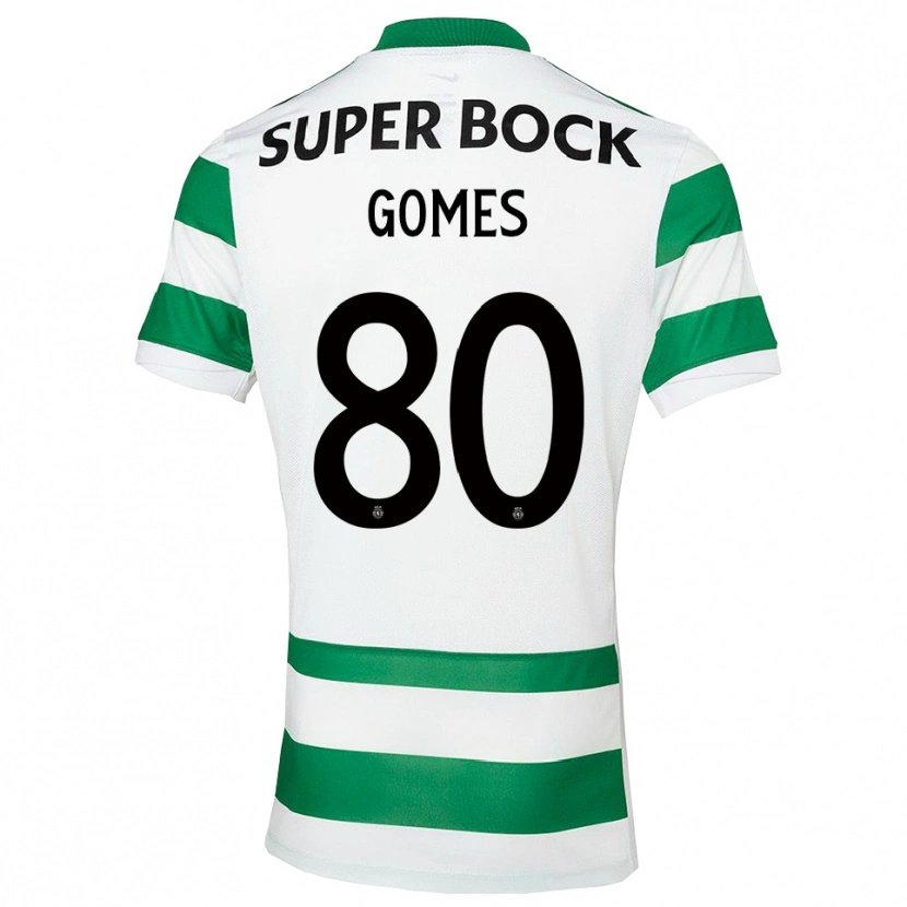 Danxen Barn Luís Gomes #80 Grön Vit Hemmatröja Matchtröjor 2025/26 Tröjor T-Tröja