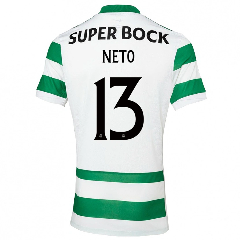 Danxen Barn Luis Neto #13 Grön Vit Hemmatröja Matchtröjor 2025/26 Tröjor T-Tröja