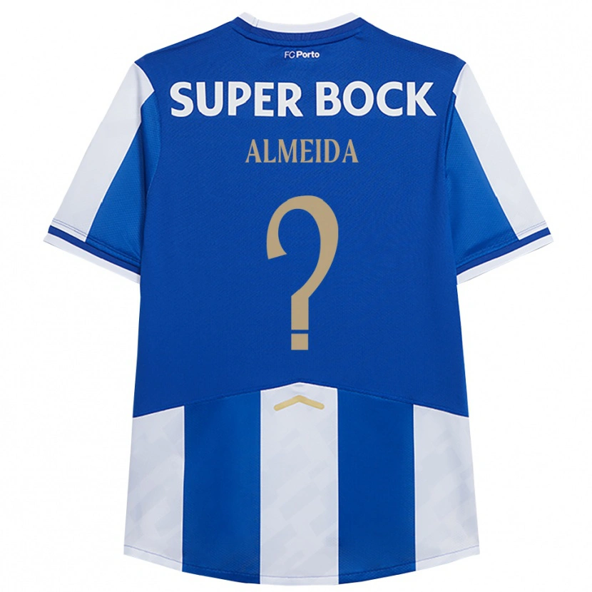 Danxen Barn Tomé Almeida #0 Blå Vit Hemmatröja Matchtröjor 2025/26 Tröjor T-Tröja