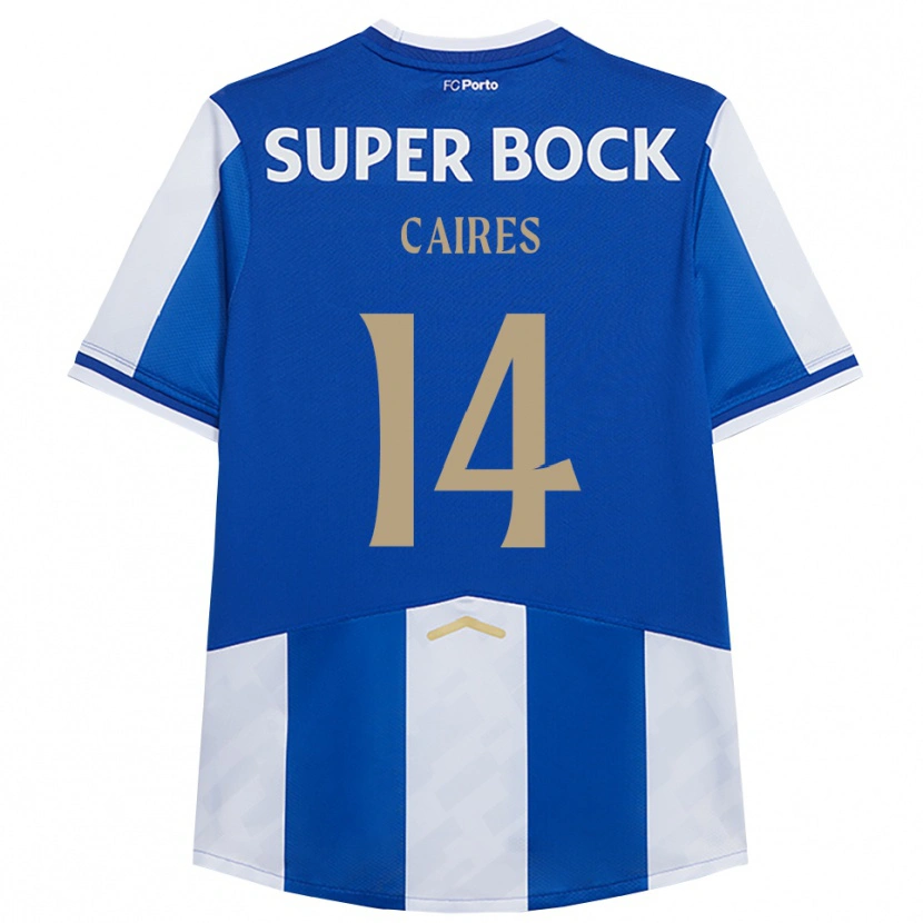 Danxen Barn Tiago Caires #14 Blå Vit Hemmatröja Matchtröjor 2025/26 Tröjor T-Tröja