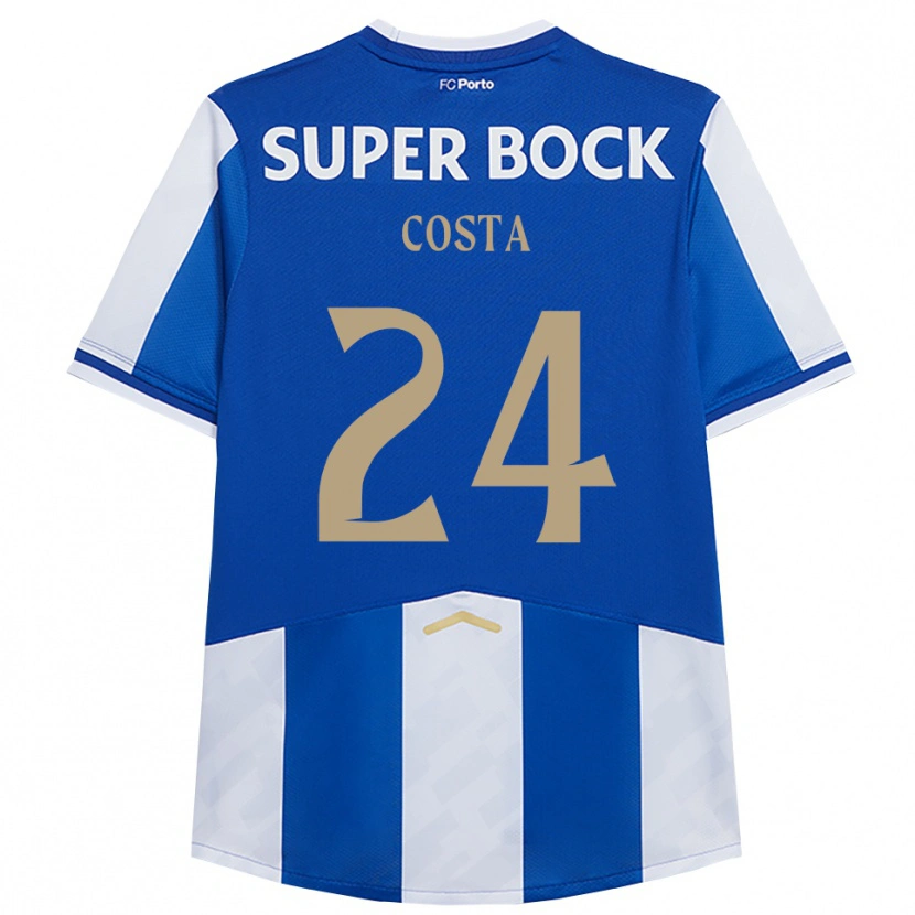 Danxen Barn João Costa #24 Blå Vit Hemmatröja Matchtröjor 2025/26 Tröjor T-Tröja