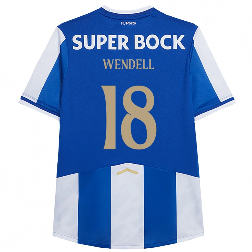 Danxen Barn Wendell #18 Blå Vit Hemmatröja Matchtröjor 2025/26 Tröjor T-Tröja