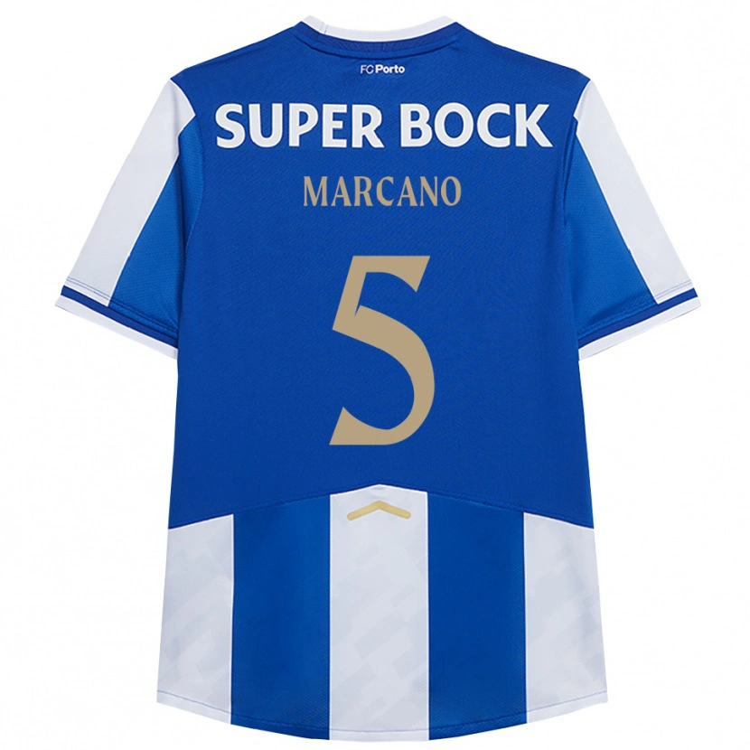 Danxen Barn Ivan Marcano #5 Blå Vit Hemmatröja Matchtröjor 2025/26 Tröjor T-Tröja