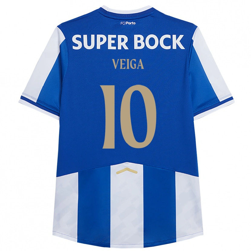 Danxen Barn Gabri Veiga #10 Blå Vit Hemmatröja Matchtröjor 2025/26 Tröjor T-Tröja