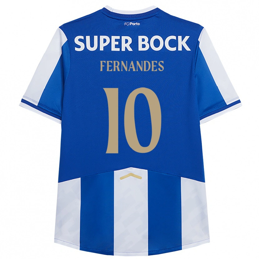 Danxen Barn Francisco Fernandes #10 Blå Vit Hemmatröja Matchtröjor 2025/26 Tröjor T-Tröja