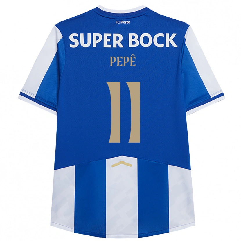 Danxen Barn Pepê #11 Blå Vit Hemmatröja Matchtröjor 2025/26 Tröjor T-Tröja