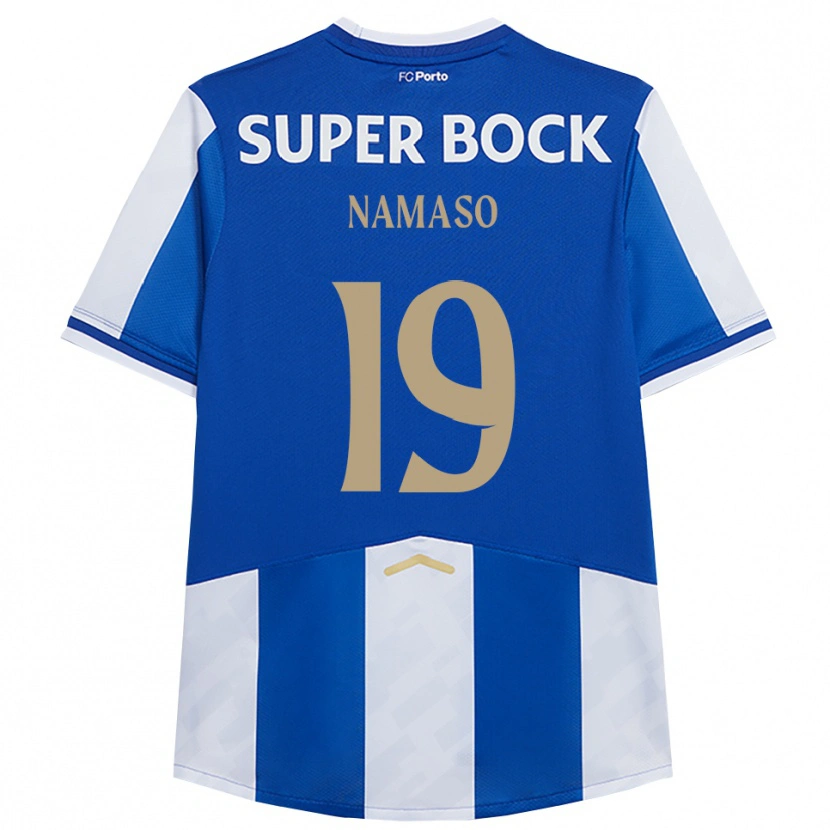 Danxen Barn Danny Namaso #19 Blå Vit Hemmatröja Matchtröjor 2025/26 Tröjor T-Tröja