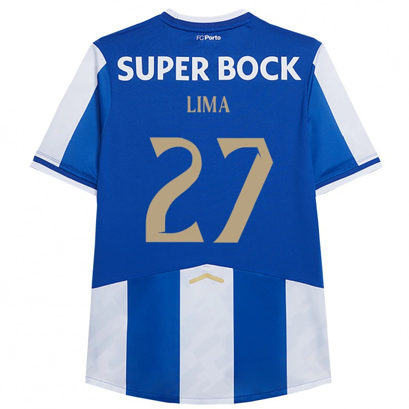 Danxen Barn Cláudia Lima #27 Blå Vit Hemmatröja Matchtröjor 2025/26 Tröjor T-Tröja