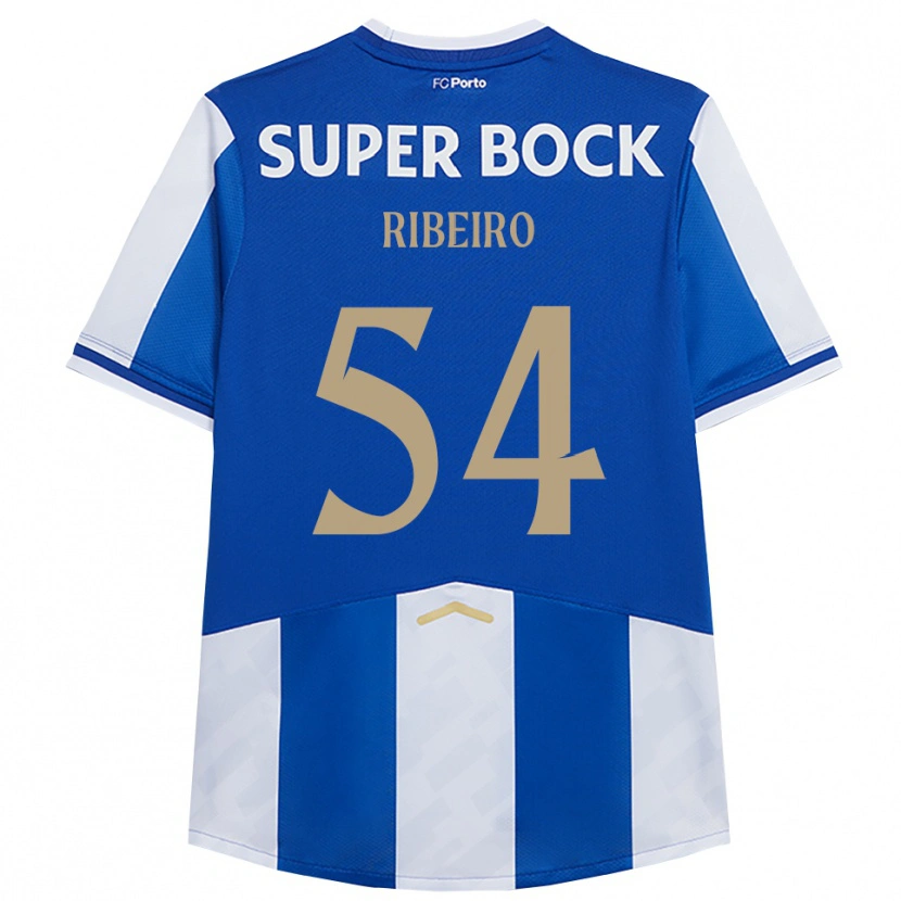 Danxen Barn António Ribeiro #54 Blå Vit Hemmatröja Matchtröjor 2025/26 Tröjor T-Tröja