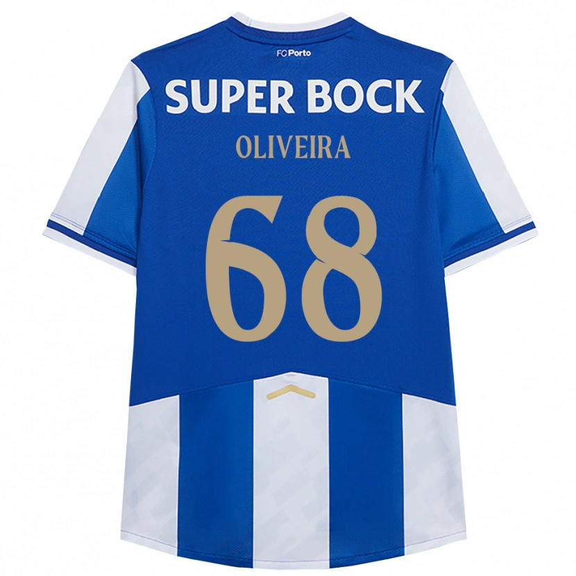 Danxen Barn André Oliveira #68 Blå Vit Hemmatröja Matchtröjor 2025/26 Tröjor T-Tröja