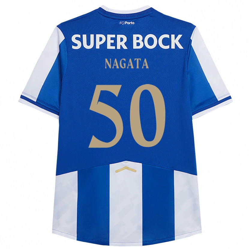 Danxen Barn Kotaro Nagata #50 Blå Vit Hemmatröja Matchtröjor 2025/26 Tröjor T-Tröja