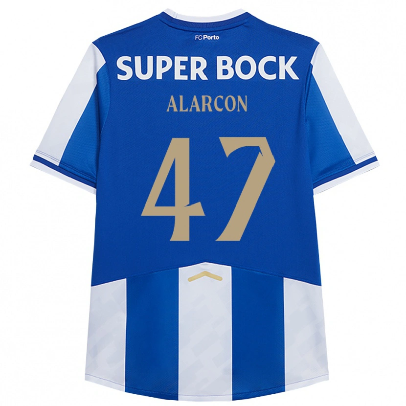 Danxen Barn Ángel Alarcón #47 Blå Vit Hemmatröja Matchtröjor 2025/26 Tröjor T-Tröja
