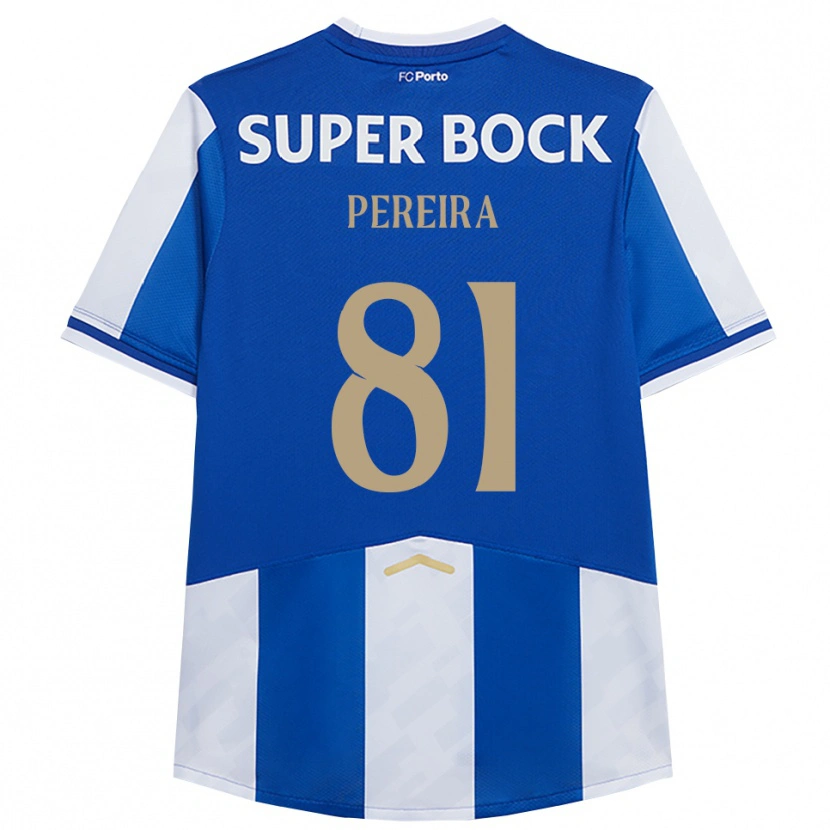Danxen Barn Martim Pereira #81 Blå Vit Hemmatröja Matchtröjor 2025/26 Tröjor T-Tröja