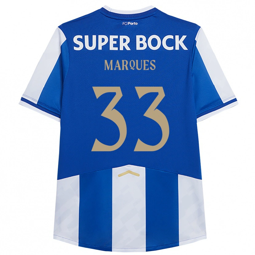 Danxen Barn Bárbara Marques #33 Blå Vit Hemmatröja Matchtröjor 2025/26 Tröjor T-Tröja