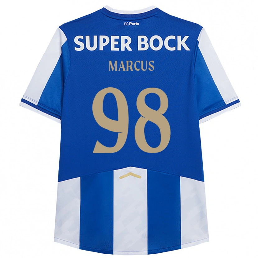 Danxen Barn Abraham Marcus #98 Blå Vit Hemmatröja Matchtröjor 2025/26 Tröjor T-Tröja