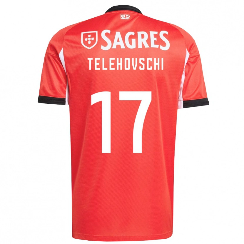 Danxen Barn Dinis Telehovschi #17 Röd Vit Hemmatröja Matchtröjor 2025/26 Tröjor T-Tröja