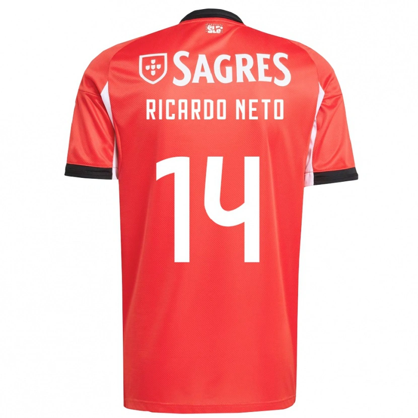 Danxen Barn Ricardo Neto #14 Röd Vit Hemmatröja Matchtröjor 2025/26 Tröjor T-Tröja