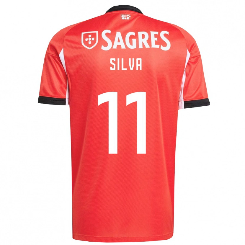 Danxen Barn Jéssica Silva #11 Röd Vit Hemmatröja Matchtröjor 2025/26 Tröjor T-Tröja