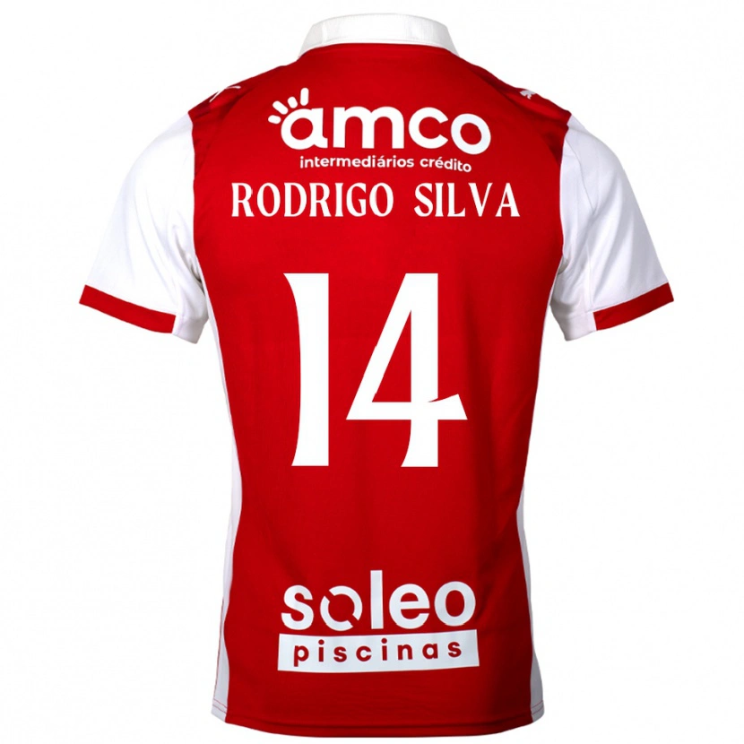 Danxen Barn Rodrigo Silva #14 Röd Vit Hemmatröja Matchtröjor 2025/26 Tröjor T-Tröja