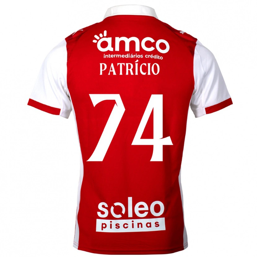 Danxen Barn Nuno Patrício #74 Röd Vit Hemmatröja Matchtröjor 2025/26 Tröjor T-Tröja