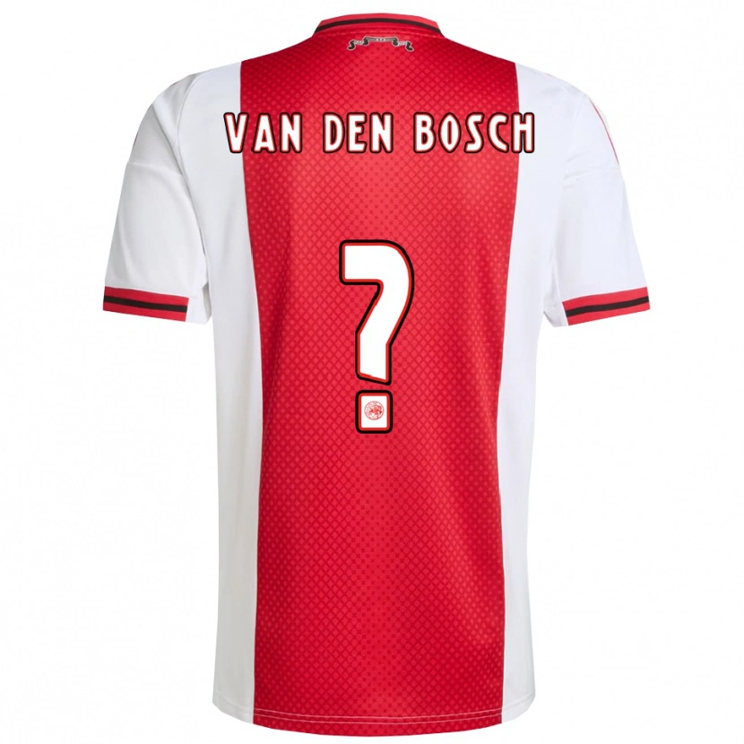 Danxen Barn Frederico Van Den Bosch #0 Röd Vit Hemmatröja Matchtröjor 2025/26 Tröjor T-Tröja