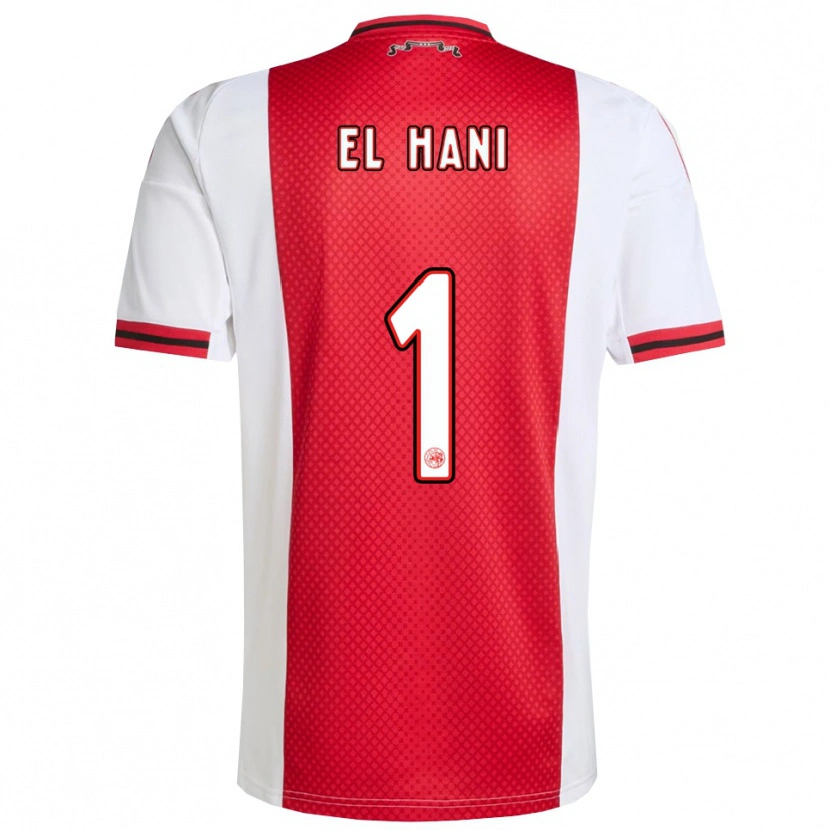 Danxen Barn Aymean El Hani #1 Röd Vit Hemmatröja Matchtröjor 2025/26 Tröjor T-Tröja