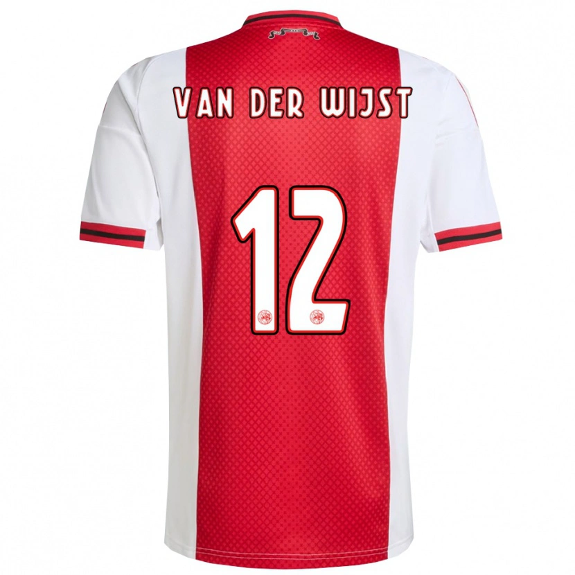 Danxen Barn Giovanni Van Der Wijst #12 Röd Vit Hemmatröja Matchtröjor 2025/26 Tröjor T-Tröja