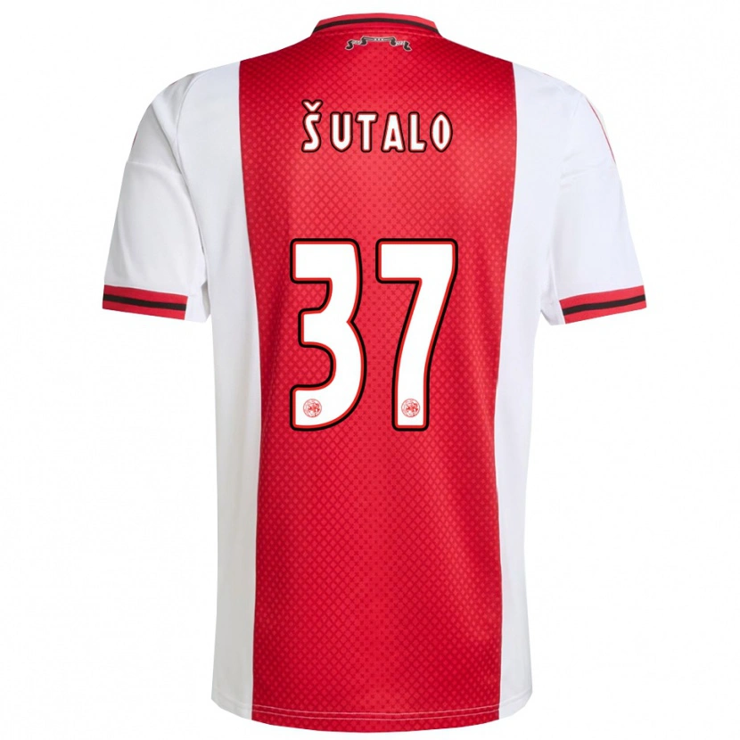 Danxen Barn Josip Šutalo #37 Röd Vit Hemmatröja Matchtröjor 2025/26 Tröjor T-Tröja