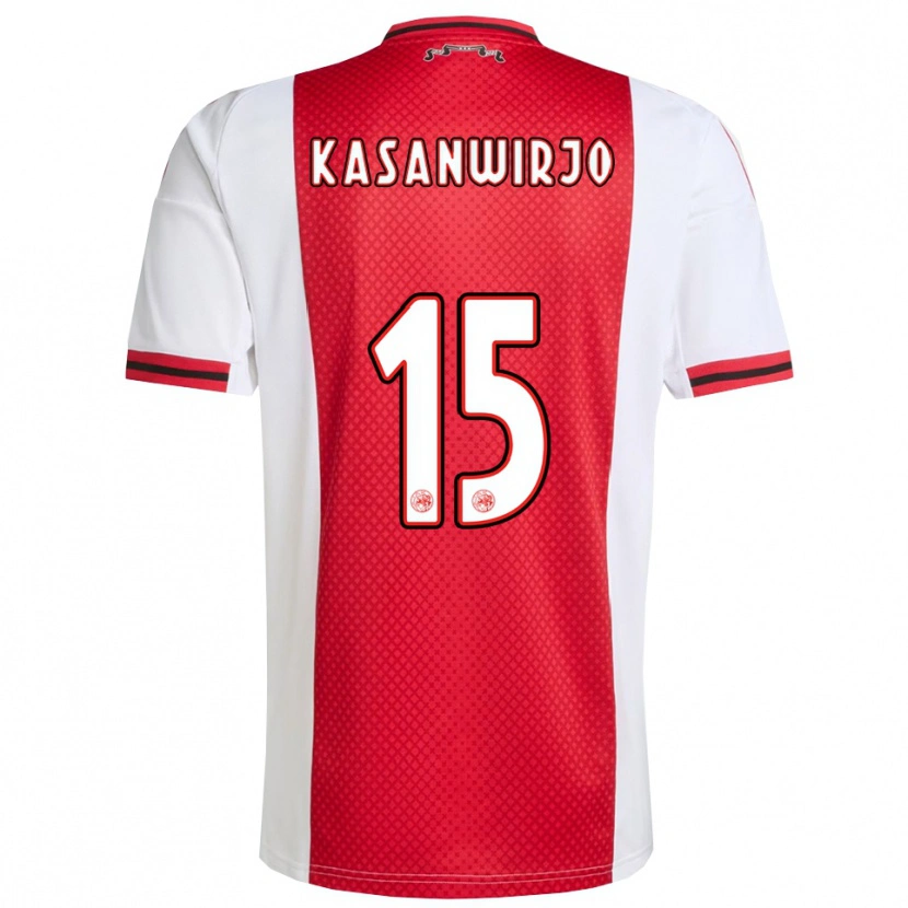 Danxen Barn Kennynho Kasanwirjo #15 Röd Vit Hemmatröja Matchtröjor 2025/26 Tröjor T-Tröja