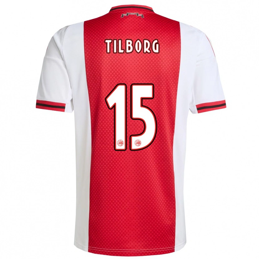 Danxen Barn Sesynijo Tilborg #15 Röd Vit Hemmatröja Matchtröjor 2025/26 Tröjor T-Tröja