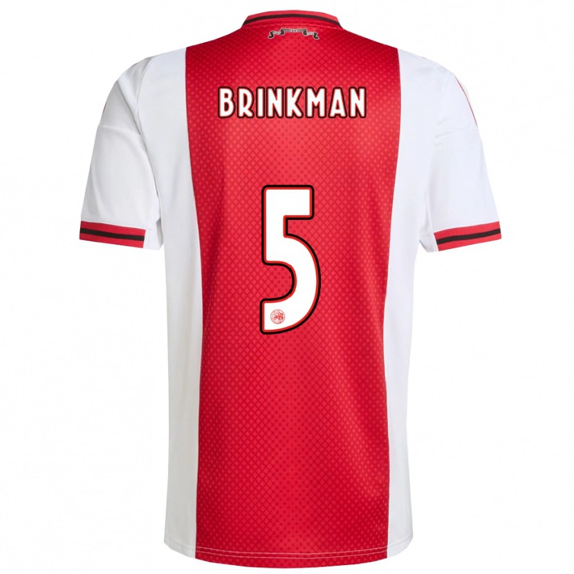 Danxen Barn Tim Brinkman #5 Röd Vit Hemmatröja Matchtröjor 2025/26 Tröjor T-Tröja
