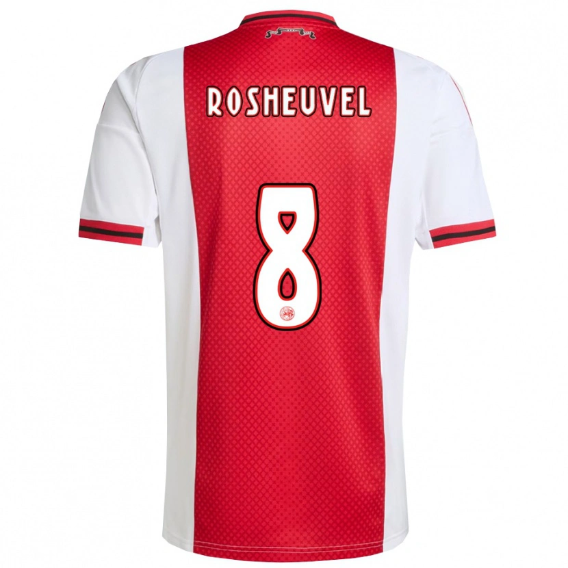 Danxen Barn Darren Rosheuvel #8 Röd Vit Hemmatröja Matchtröjor 2025/26 Tröjor T-Tröja