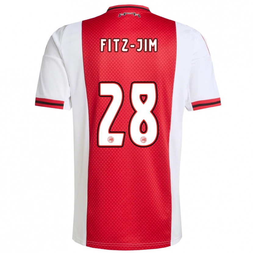 Danxen Barn Kian Fitz-Jim #28 Röd Vit Hemmatröja Matchtröjor 2025/26 Tröjor T-Tröja