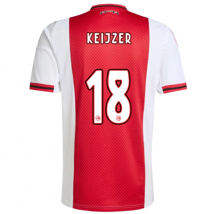 Danxen Barn Milicia Keijzer #18 Röd Vit Hemmatröja Matchtröjor 2025/26 Tröjor T-Tröja