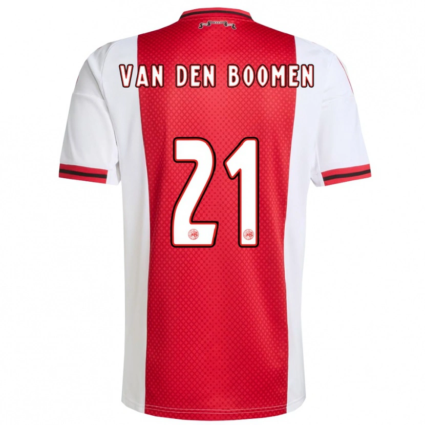 Danxen Barn Branco Van Den Boomen #21 Röd Vit Hemmatröja Matchtröjor 2025/26 Tröjor T-Tröja