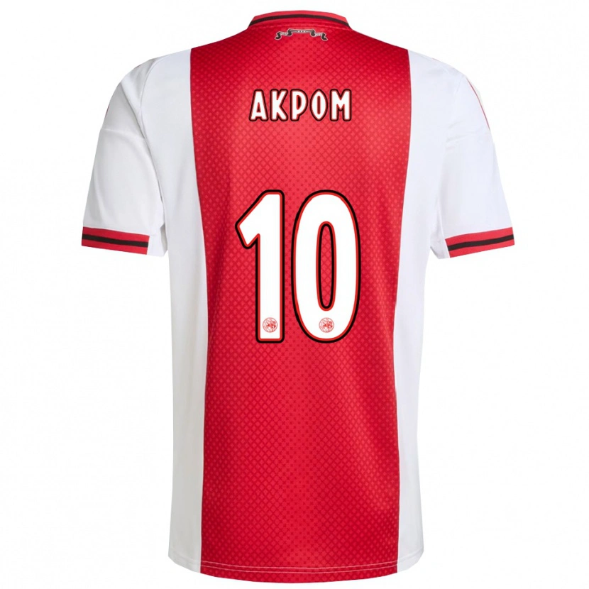 Danxen Barn Chuba Akpom #10 Röd Vit Hemmatröja Matchtröjor 2025/26 Tröjor T-Tröja
