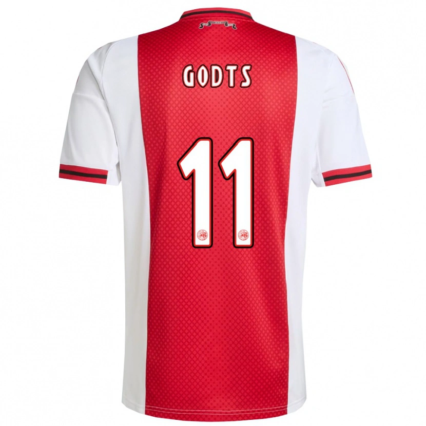 Danxen Barn Mika Godts #11 Röd Vit Hemmatröja Matchtröjor 2025/26 Tröjor T-Tröja