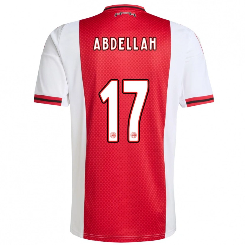 Danxen Barn Abdellah Ouazane #17 Röd Vit Hemmatröja Matchtröjor 2025/26 Tröjor T-Tröja