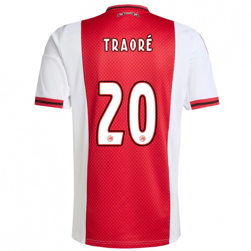 Danxen Barn Bertrand Traoré #20 Röd Vit Hemmatröja Matchtröjor 2025/26 Tröjor T-Tröja