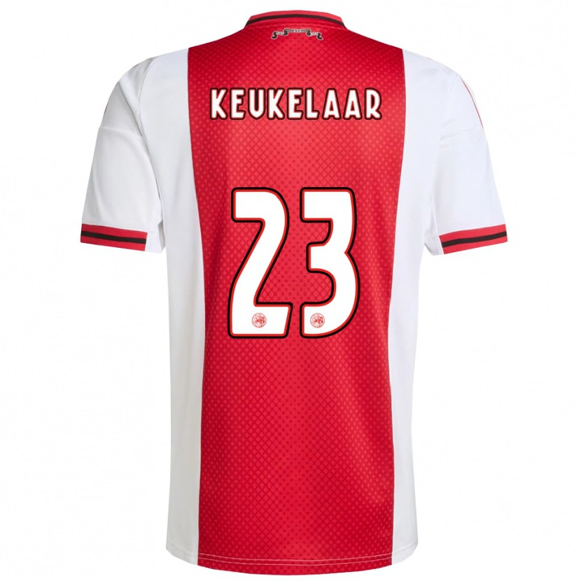 Danxen Barn Lotte Keukelaar #23 Röd Vit Hemmatröja Matchtröjor 2025/26 Tröjor T-Tröja