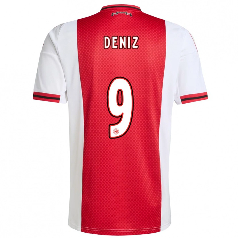 Danxen Barn Esad Deniz #9 Röd Vit Hemmatröja Matchtröjor 2025/26 Tröjor T-Tröja