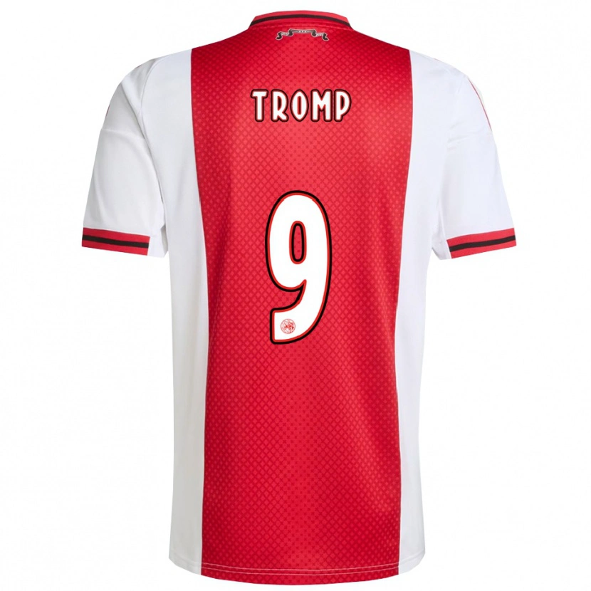Danxen Barn Nikita Tromp #9 Röd Vit Hemmatröja Matchtröjor 2025/26 Tröjor T-Tröja