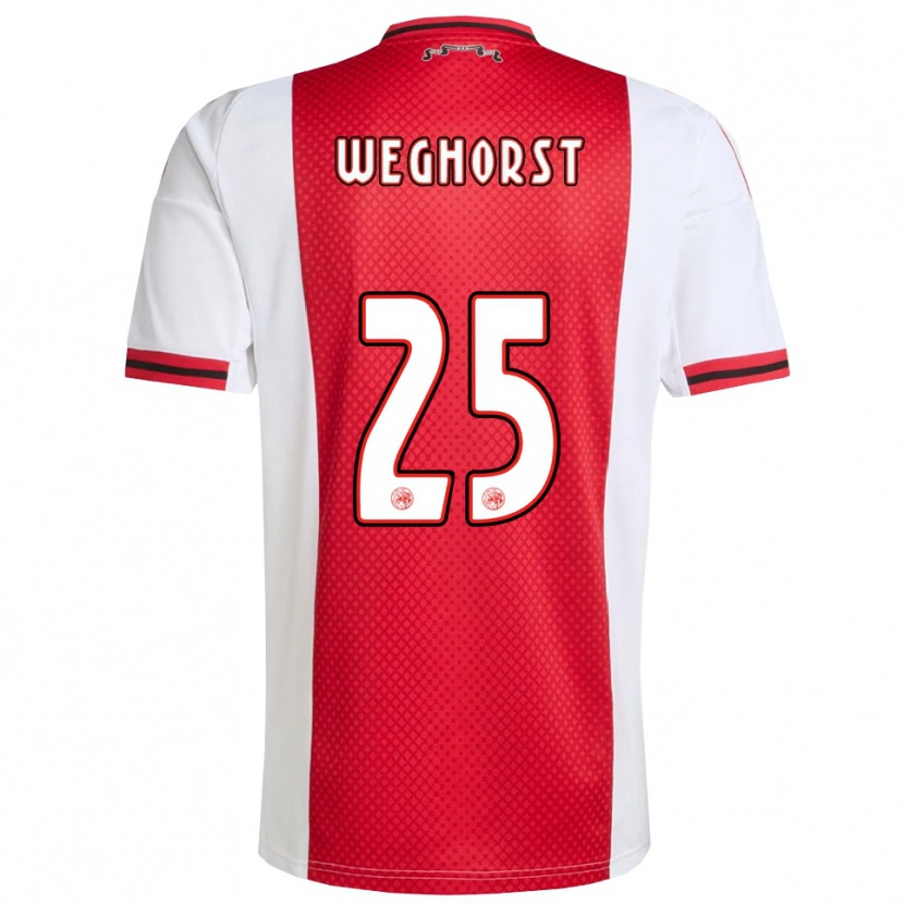 Danxen Barn Wout Weghorst #25 Röd Vit Hemmatröja Matchtröjor 2025/26 Tröjor T-Tröja